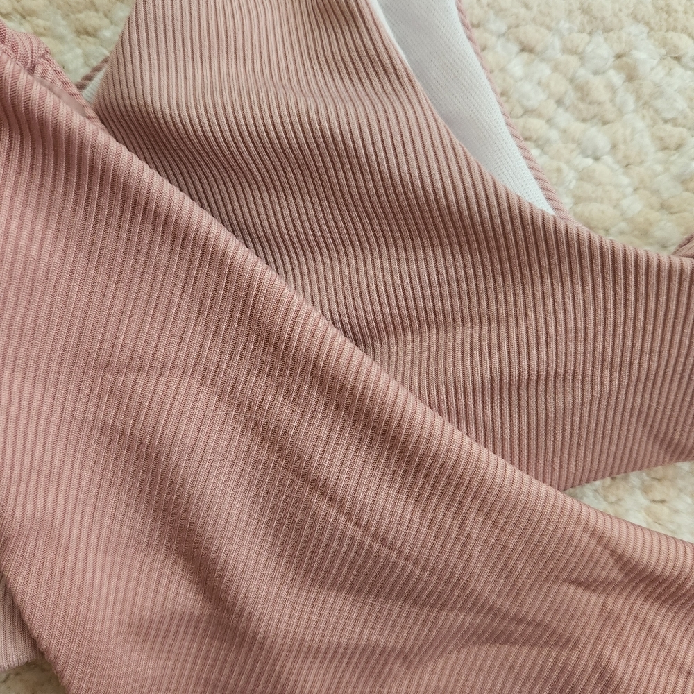 Pink Ribbed Bikini Set - Picture 3 of 3